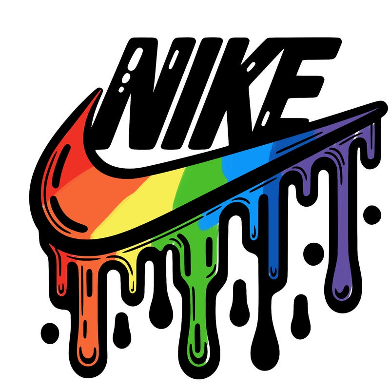 dripping nike logo