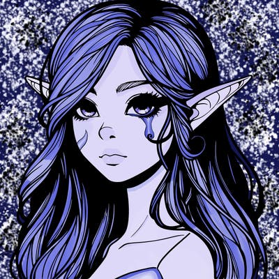 elf girl realistic dark fantasy