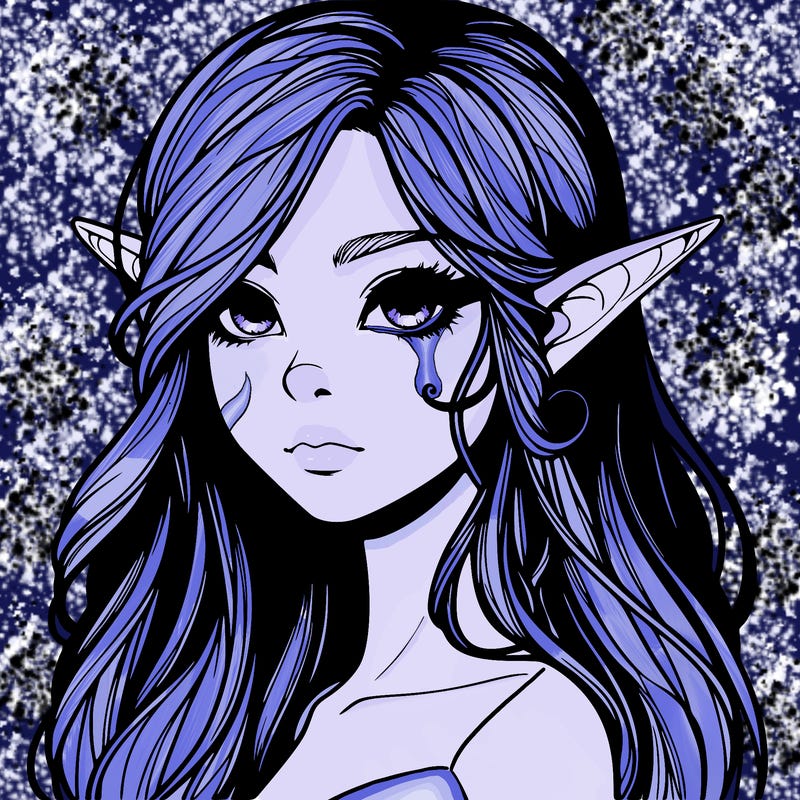 elf girl realistic dark fantasy