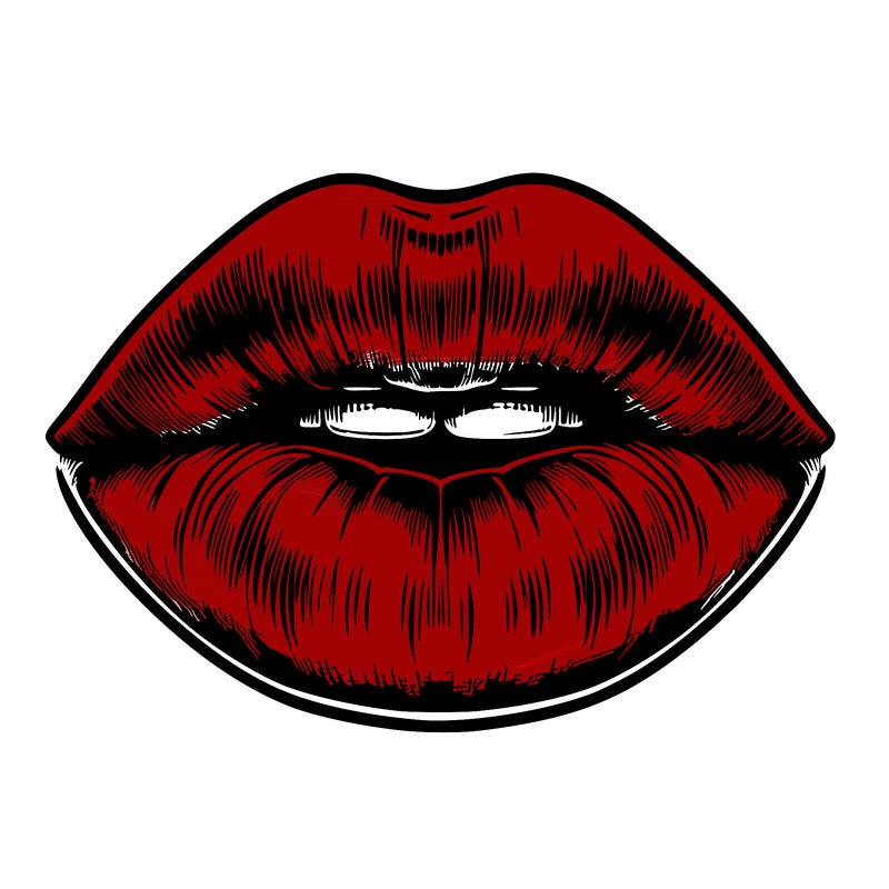 realistic mouth with lips