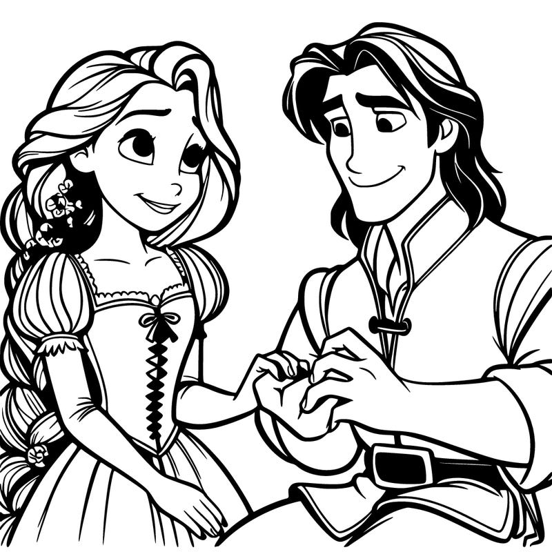 repunzel and pascal