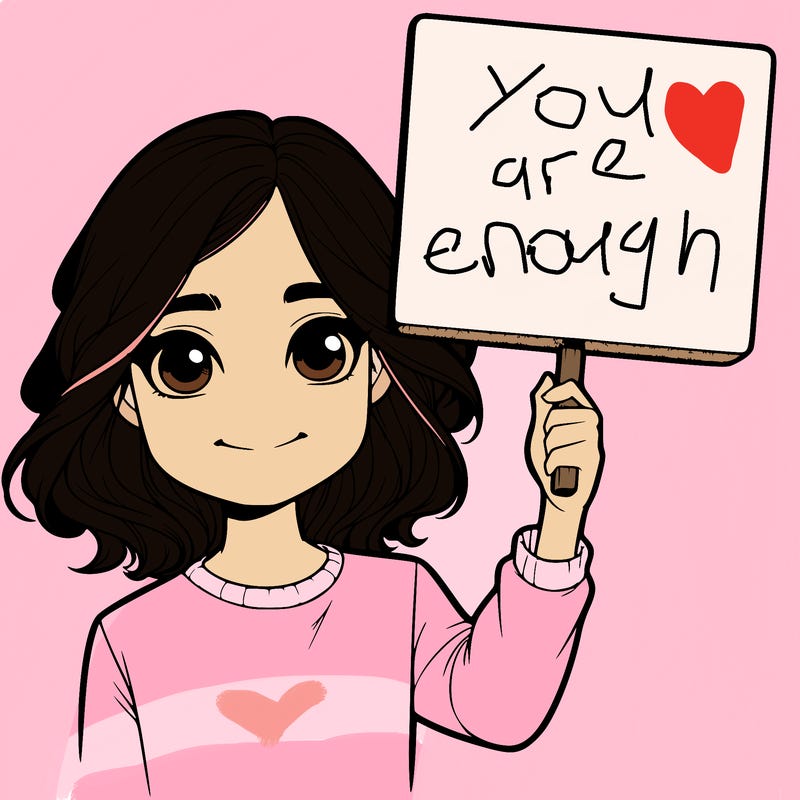 realistic girl holding up a sign