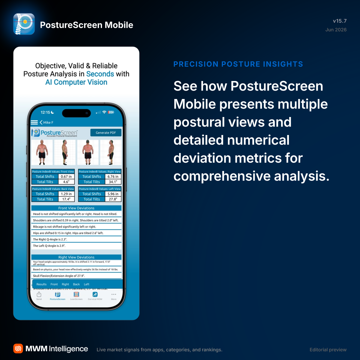 PostureScreen Mobile - Health & Fitness App | MWM