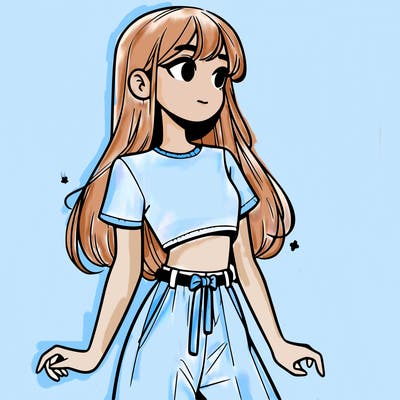 girl in a cute crop top