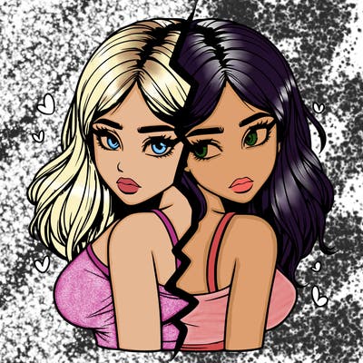 realistic girl split