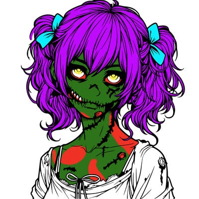 realistic zombie teenage girl