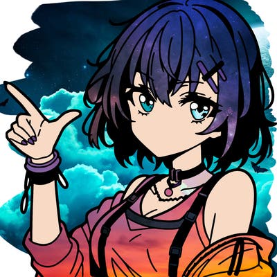 an anime girl who looks cool