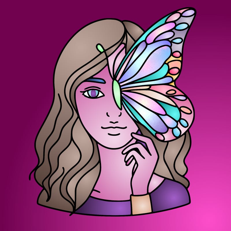 a women whose part butterfly