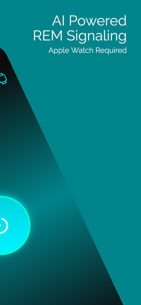 Lucidly - Lucidly App-Oberfläche, die KI-gestützte REM-Signalisierung und Apple Watch-Anforderung zeigt