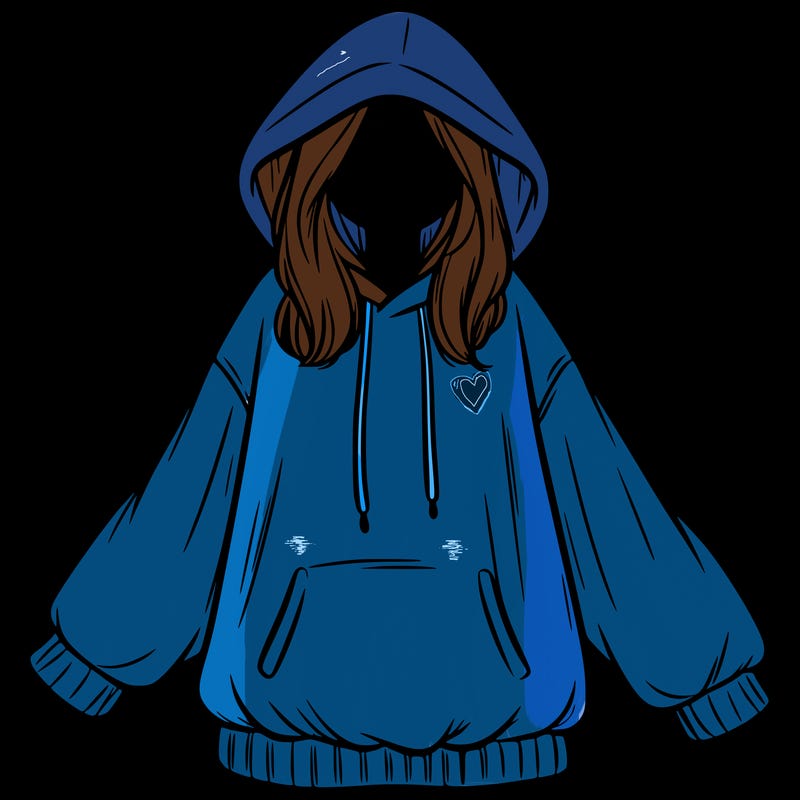 girl in oversized hoodie