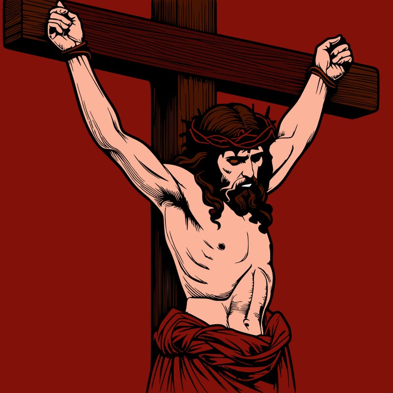 jesus realistic on the cross