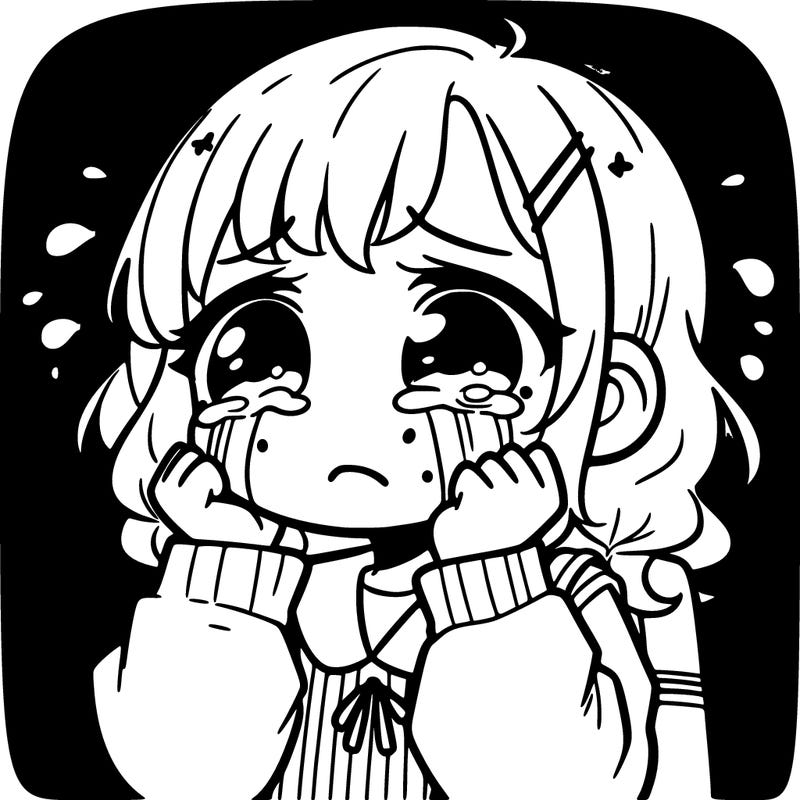 a girl crying