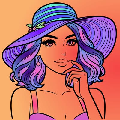 beautiful woman in hat