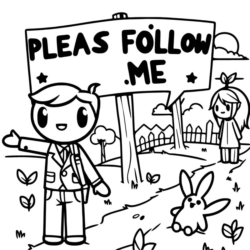 please follow me