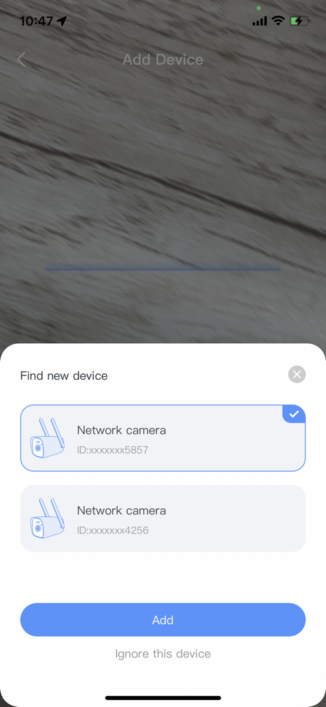 ARCCTV - Hinzufügen einer neuen Netzwerkkamera zur ARCCTV-App-Oberfläche