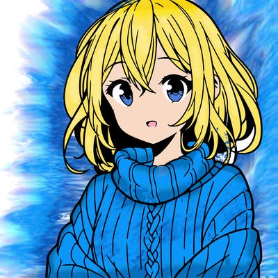 anime girl with sweater