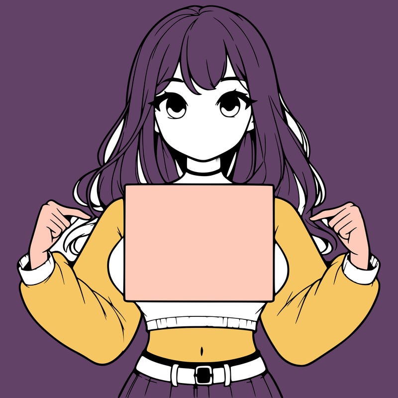 girl holding a blank sign in a long sleeve crop top