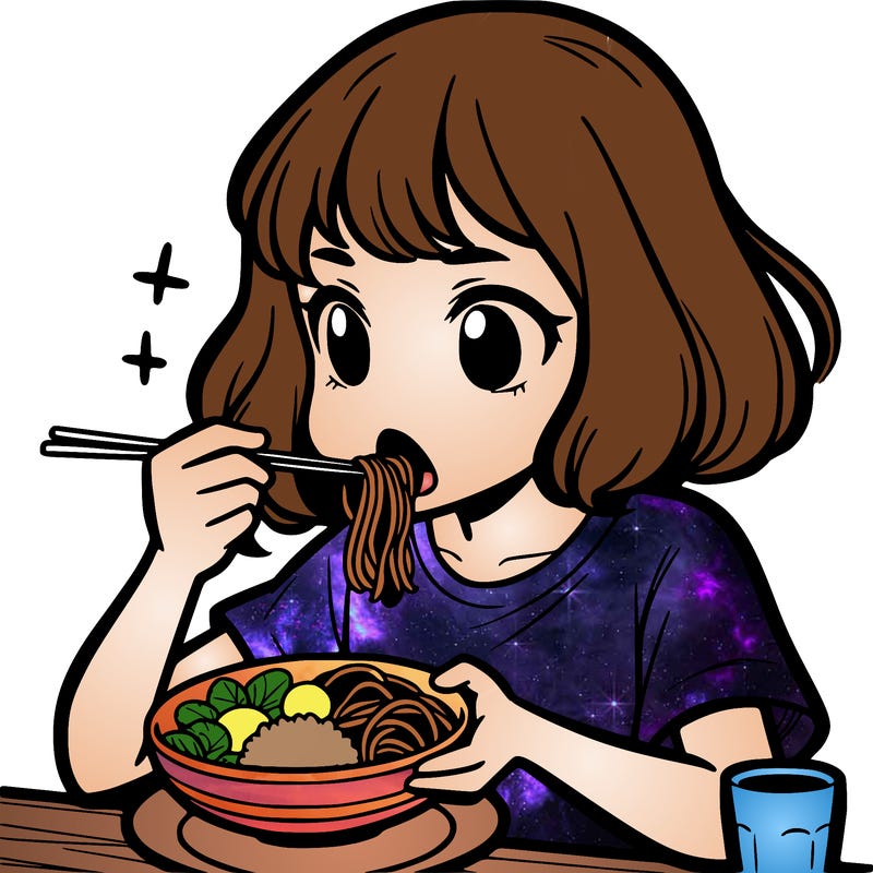 a girl eating food