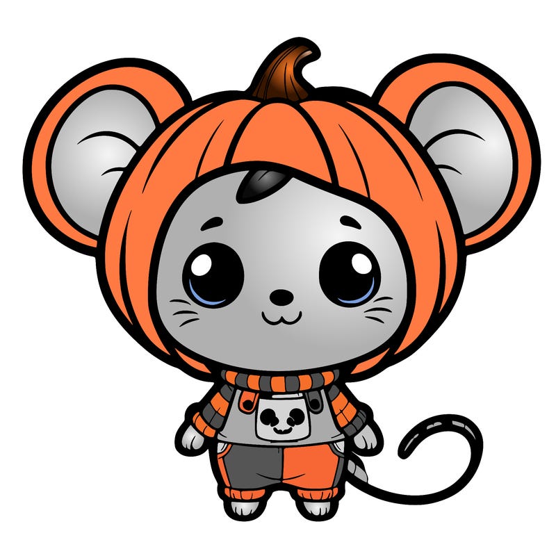 mickey mouse dressed as a pumpkin