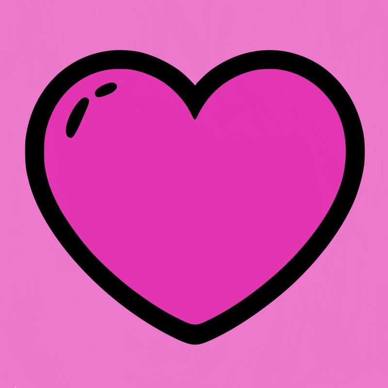 a blank heart
