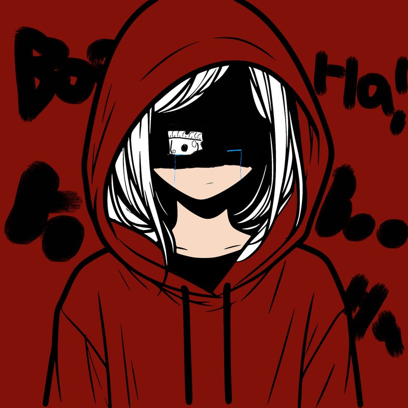 faceless girl in hoodie