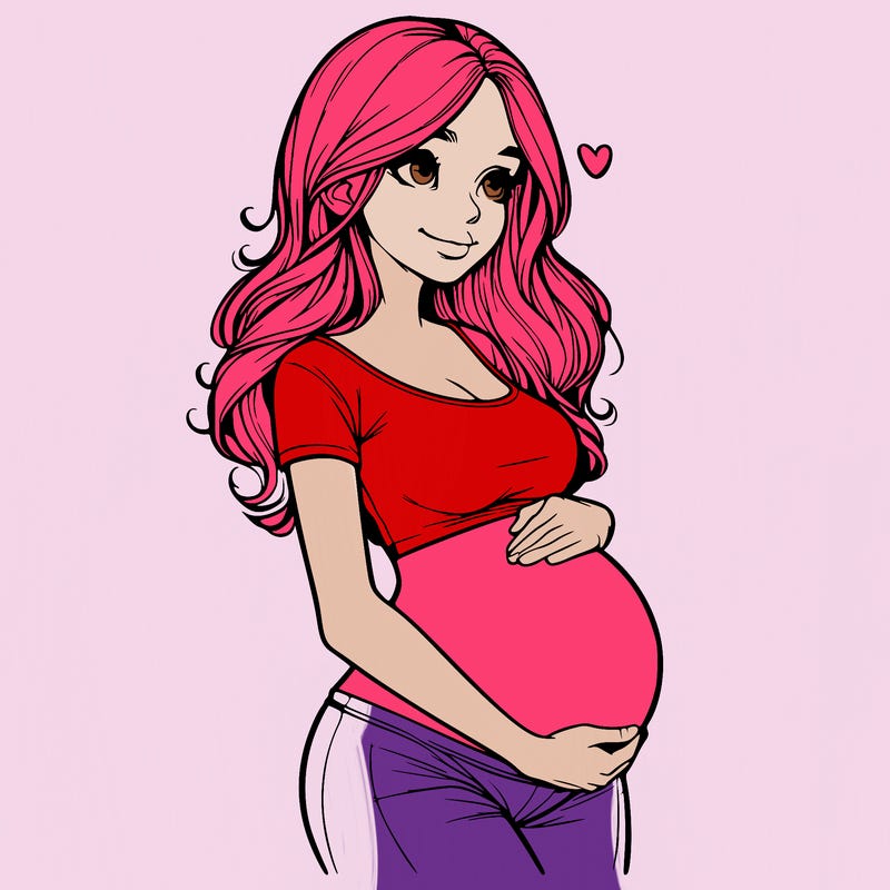 realistic pregnant girl
