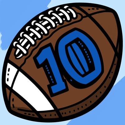 football with the number 10