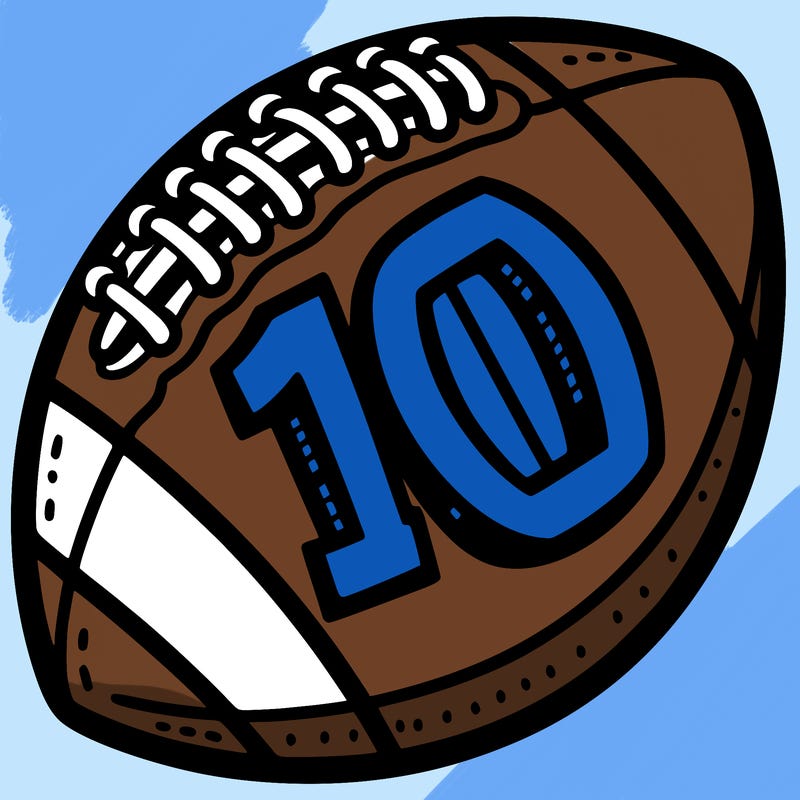 football with the number 10