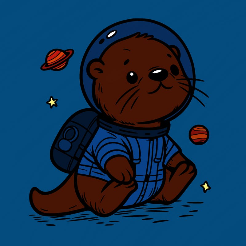 otter in a space suit