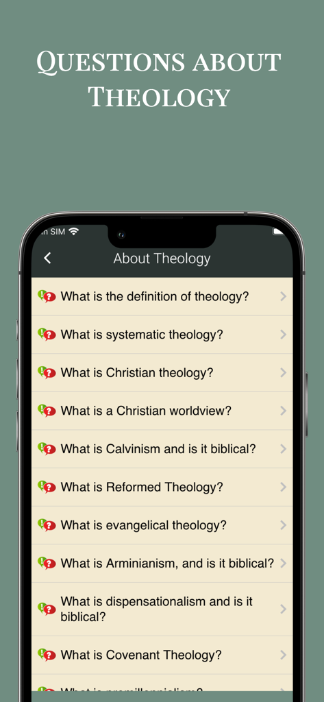 King James Bible - KJV Offline - List of theology questions and answers in the King James Bible app