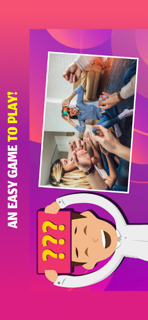 Charades - Forehead Team Game - Group of friends playing a charades party game with a phone on their forehead