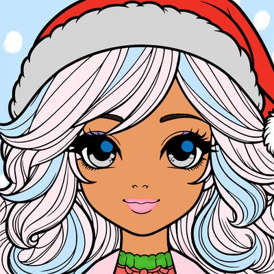 realistic christmas girl