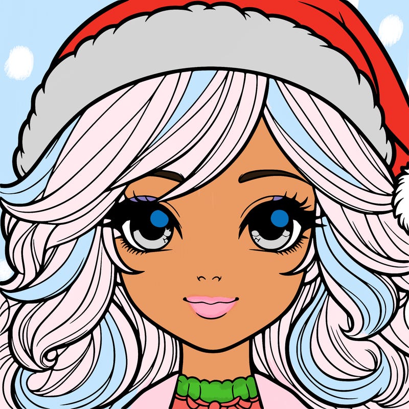 realistic christmas girl