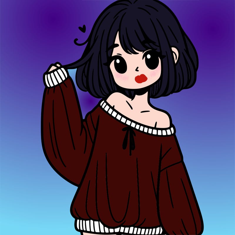 girl in baggy sweater hanging off her shoulder