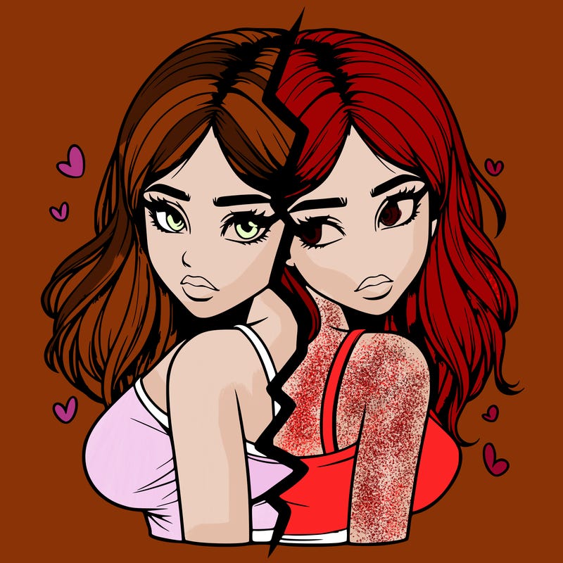 realistic girl split