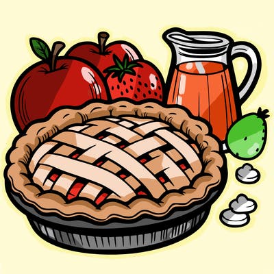 a pie of food