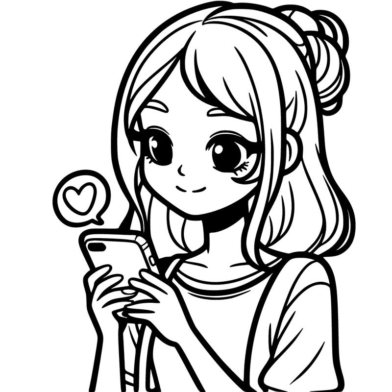 girl with a phone