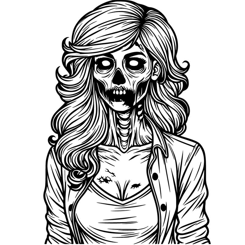 realistic woman zombie