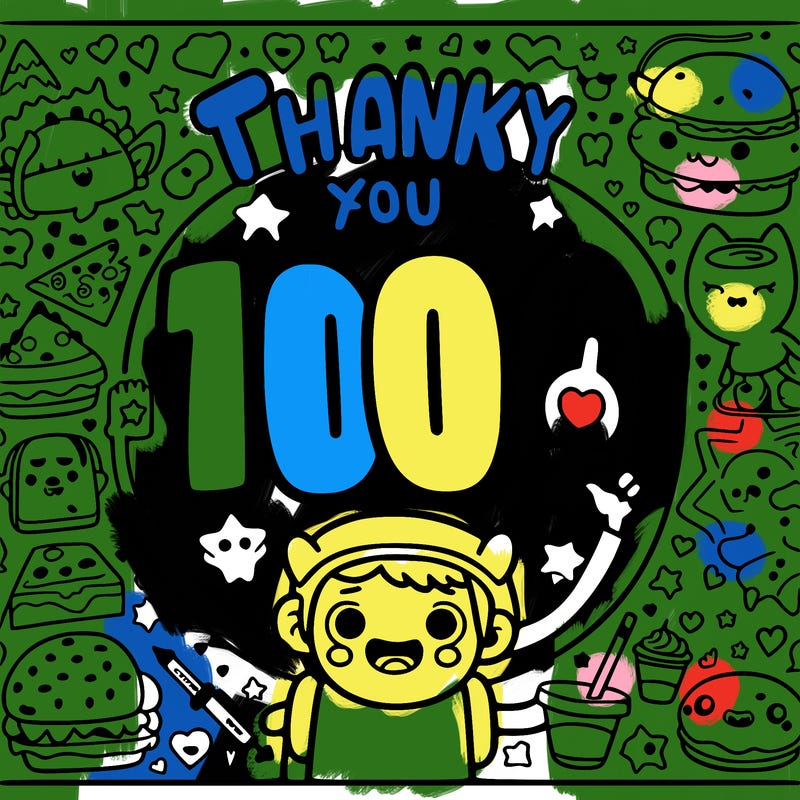 thank you for 100 likes