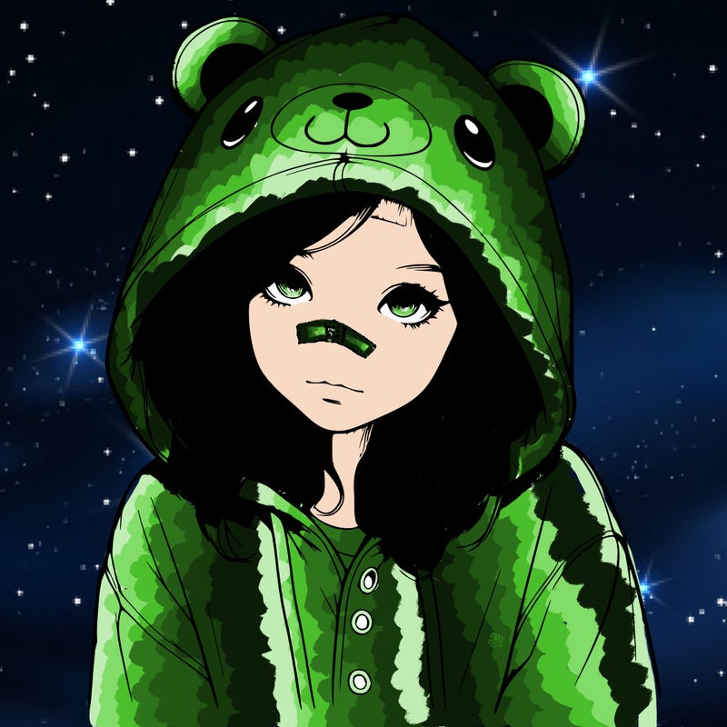 realistic girl in a animal pjs hoodie