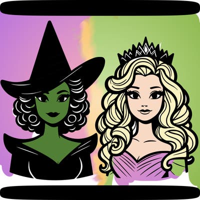 realistic elpheba and galinda from wicked
