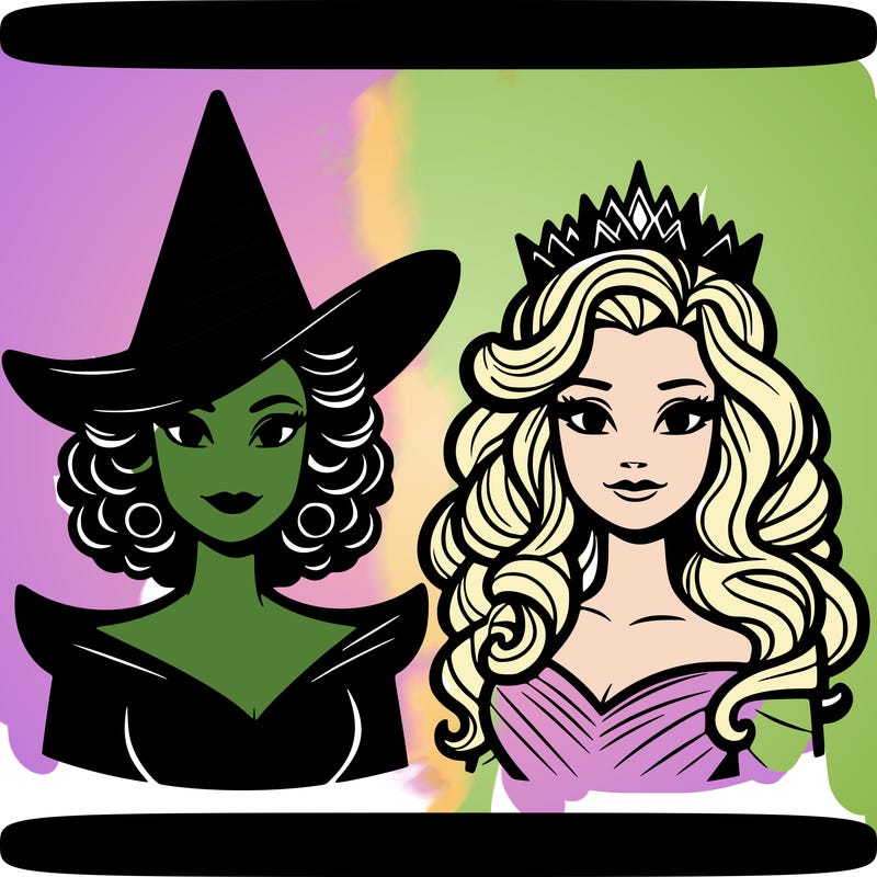 realistic elpheba and galinda from wicked