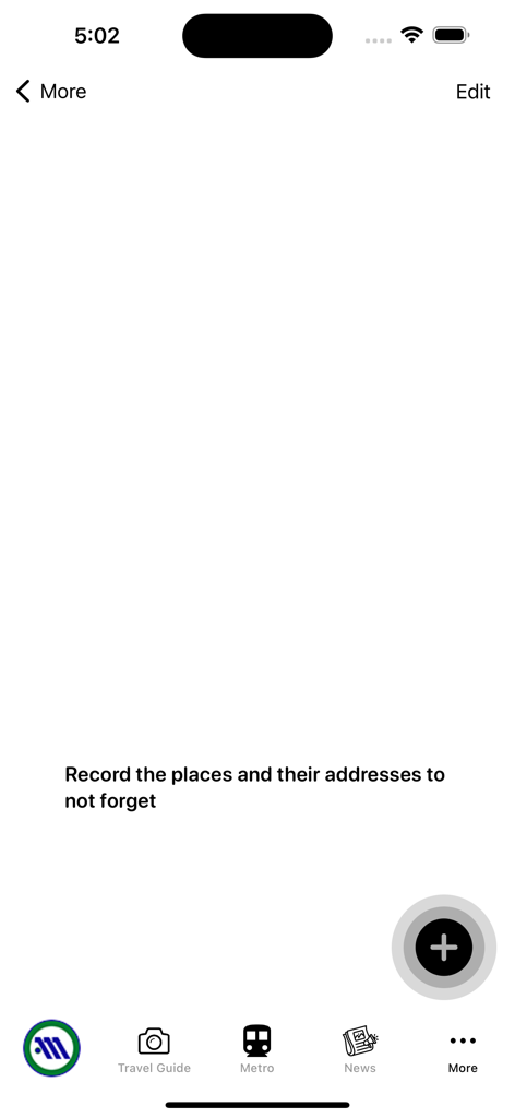 Athens Subway Map - Schermata di registrazione dei luoghi dell'app Mappa Metropolitana di Atene