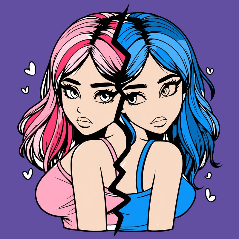 realistic girl split