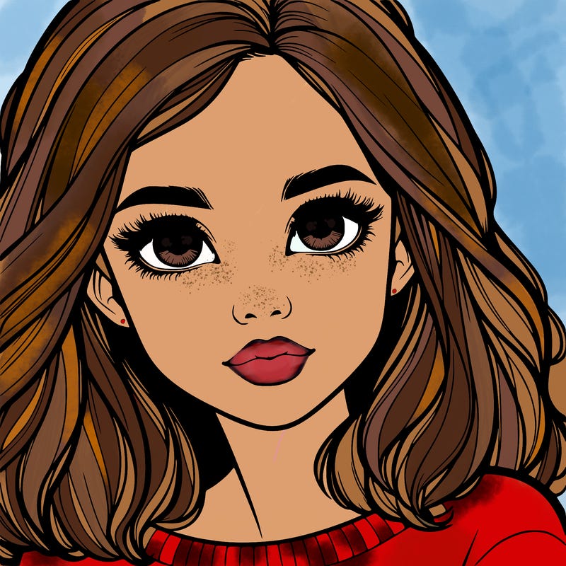 realistic girl whith cute eyes