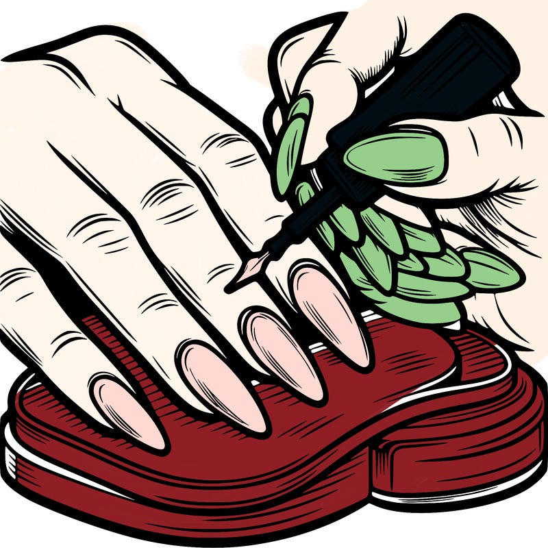 beautiful nails being done