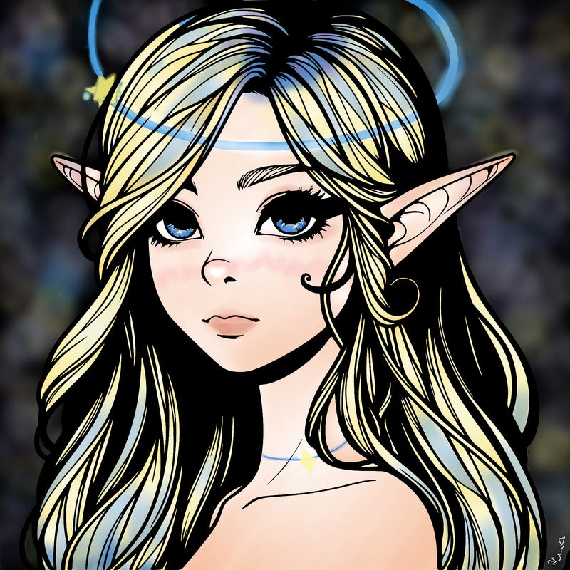 elf girl realistic dark fantasy