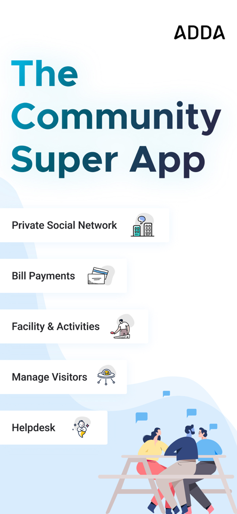 ADDA - The Community Super App - Productivity App | MWM