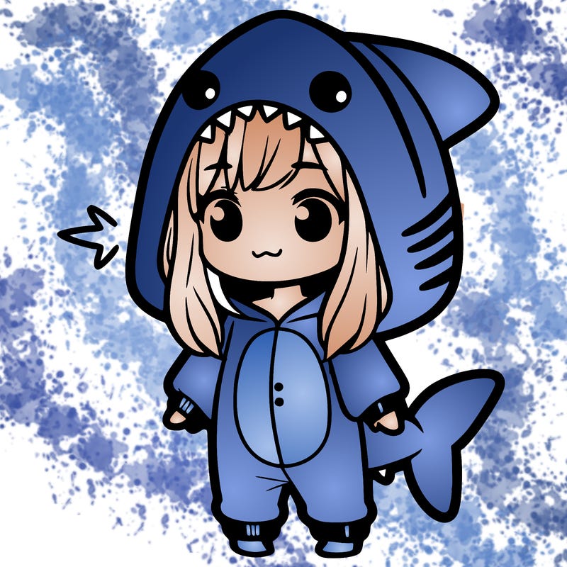 girl in shark onesie