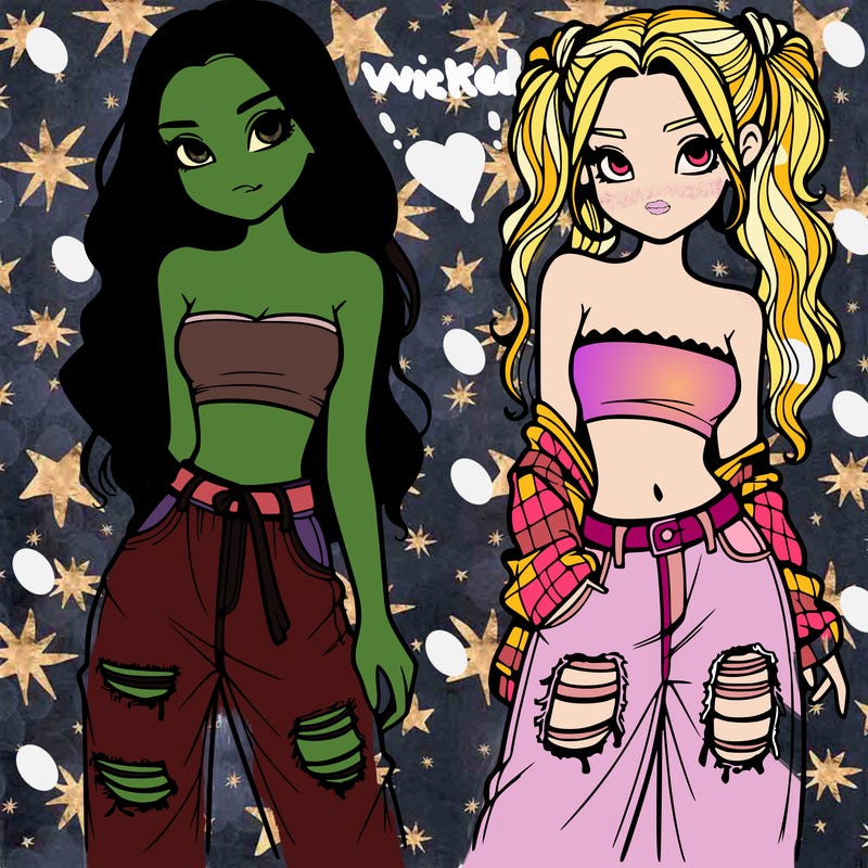 2 girls in crop tops and baggy jeans ripped